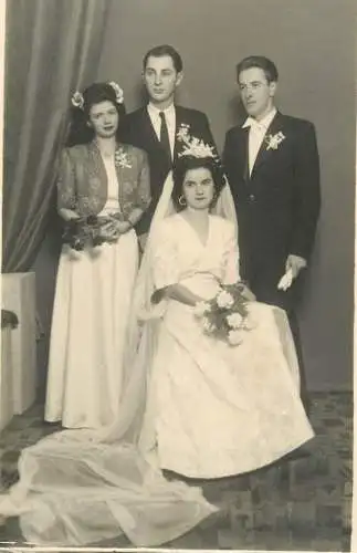 Photographic postcard Romania Foto-Select Targoviste wedding souvenir