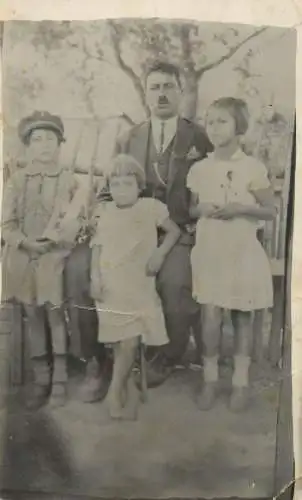 Family photographic souvenir postcard