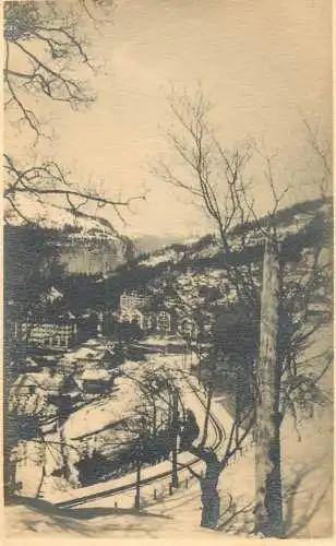 Photographic postcard to identify winter scenic landscape railway