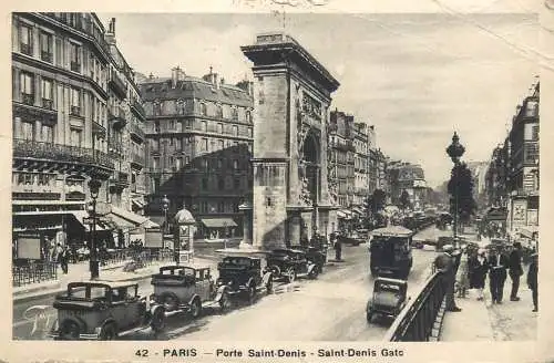 Paris automobiles 1930 Porte Saint-Denis
