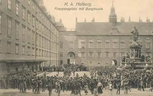Austria Wien Hofburg Franzensplatz mit Burgmusik