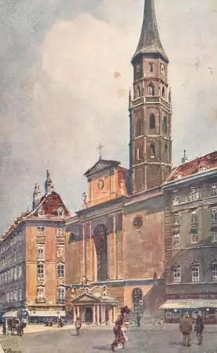 Austria Vienna Michaelerkirche kunstler AK 1913