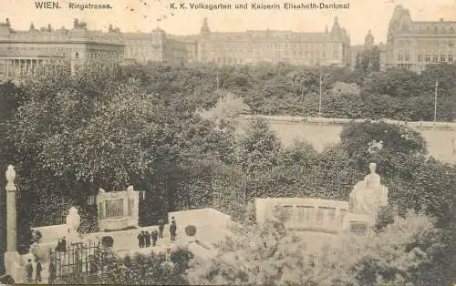Austria Vienna Ringstrasse Kaiserin Elisabeth Denkmal 1907