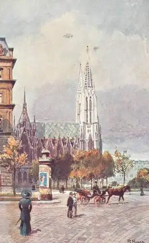 Austria Wien Vienna Votivkirche 1913 Kunstler AK