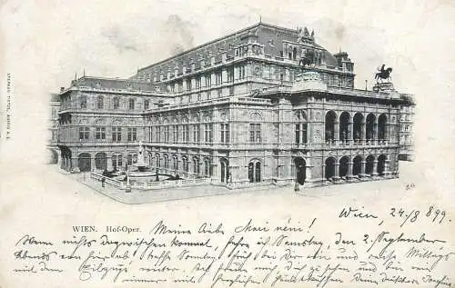 Austria Wien Vienna Oper 1899