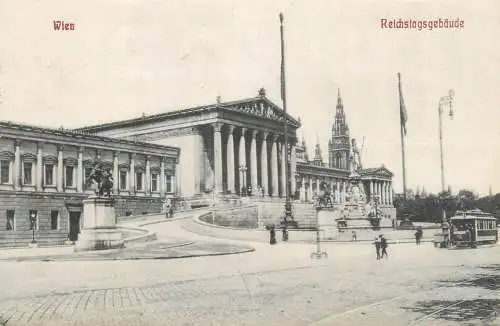 Austria Wien Reichstagsgebaude tram