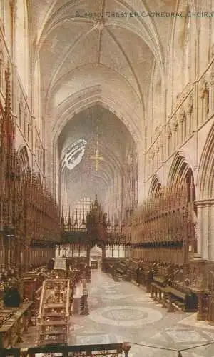 England Chester Cathedral Choir interior aspect