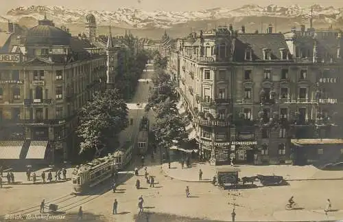 Zürich 1931 Bahnhofstrasse tramway (trimmed)