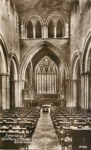 England Shrewsbury St Mary's Church interior view
