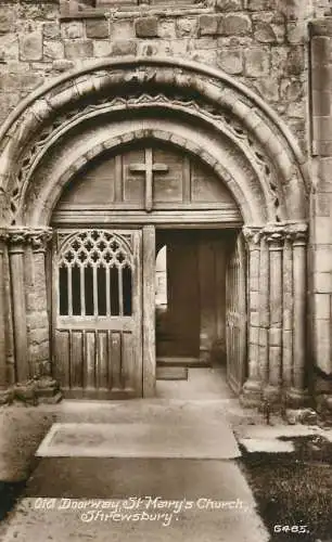 England Shrewsbury St Mary's Church Old Doorway