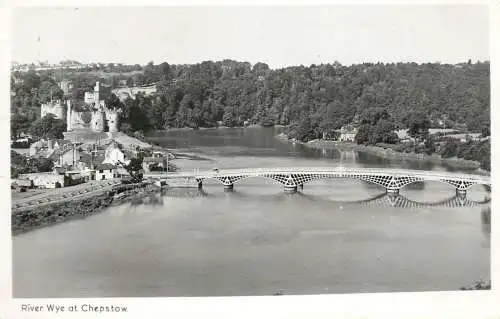 Wales Chepstow River Wye & bridge