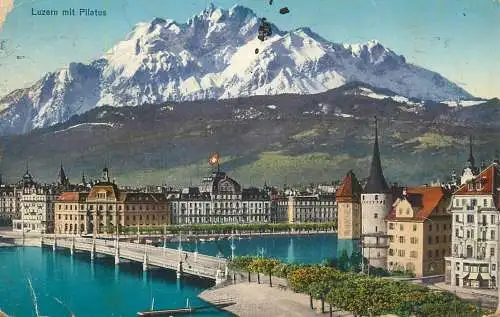 Switzerland Luzern mit Pilatus