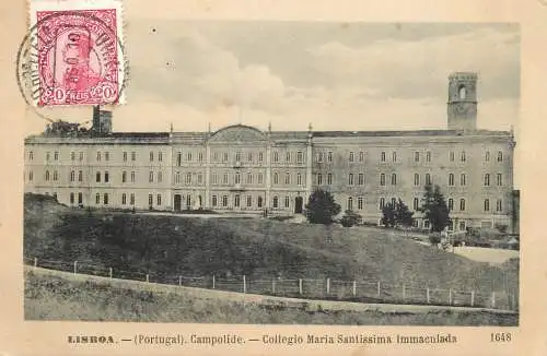 Lisbon Lisboa collegio Maria Santissima Immaculada 1910