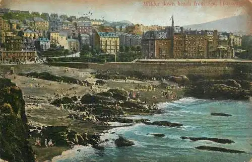 England Ilfracombe down beach from sea