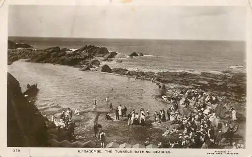 England Ilfracombe tunnels bathing the beaches