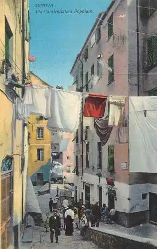 Italy Genova via caratteristica popolare