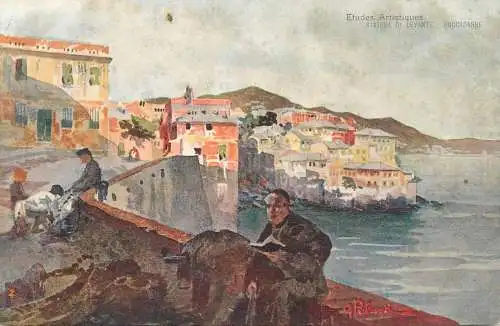 Riviera di Levante Boccadasse G. Palanti painting