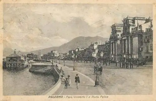 Italy Palermo Foro Umberto I e Porta Felice