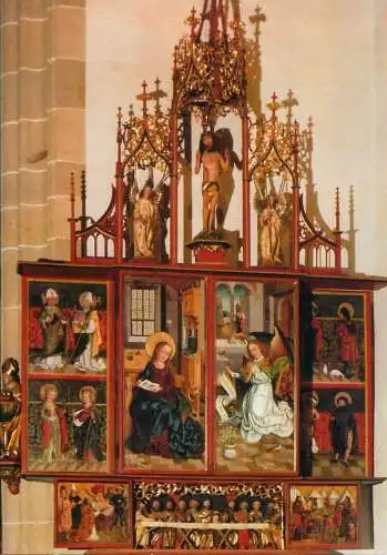 Germany Bad Windsheim Herrgottskirche Creglingen Rechter Seitenaltar von Jakob Muhlholtzer