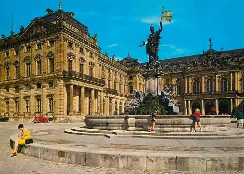 Germany Wurzburg Residenz mit Frankoniabrunnen