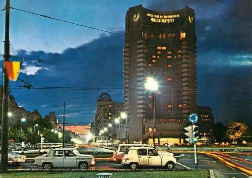 Romania Bucuresti Hotel "Intercontinetal" aspect nocturn