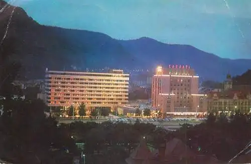 Romania Brasov Hotel "Carpati" vedere de noapte