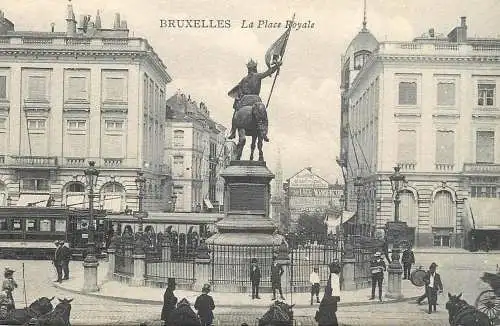 Belgium surface public transport tramway Bruxelles la Place Royale