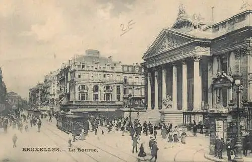 Belgium surface public transport tramway Bruxelles la bourse