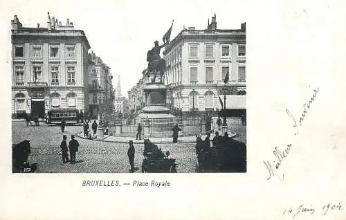 Belgium surface public transport tramway Bruxelles Place Royale
