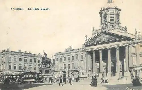 Belgium surface public transport tramway Brussels la Place Royale