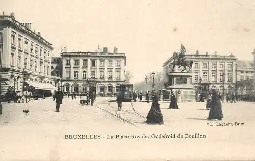 Belgium surface public transport tramway Brussels la Place Royale