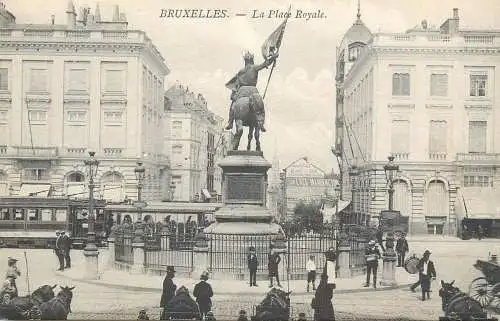 Belgium surface public transport tramway Brussels place Royale