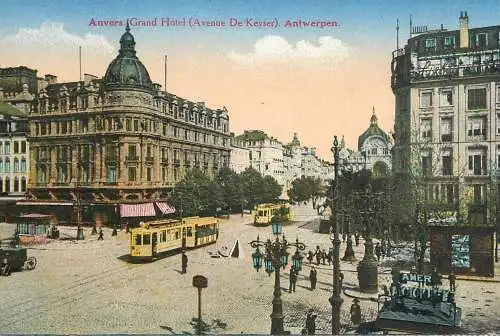 Belgium surface public transport tramway Anvers Grand Hotel