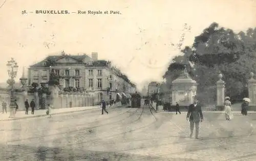 Belgium surface public transport tramway Bruxelles Rue Royale
