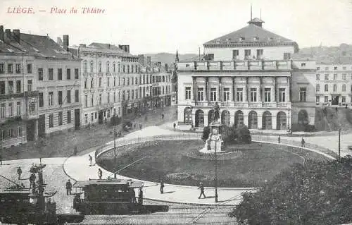 Belgium surface public transport tramway Liege place du theatre