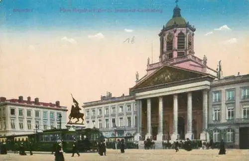 Belgium surface public transport tramway Bruxelles Place Royale St. Jacques sur Caudeaberg