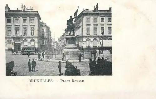 Belgium surface public transport tramway Bruxelles La Place Royale