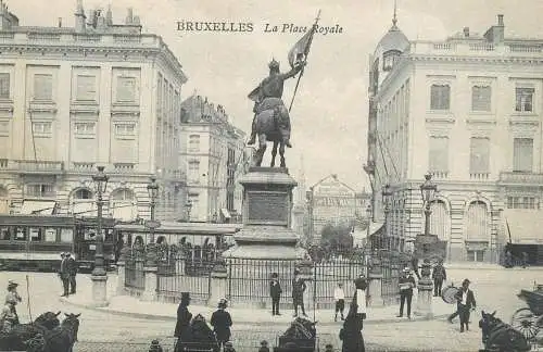 Belgium surface public transport tramway Bruxelles La Place Royale