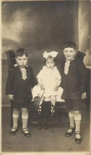 Children portraits old souvenir photo postcard carte foto enfants
