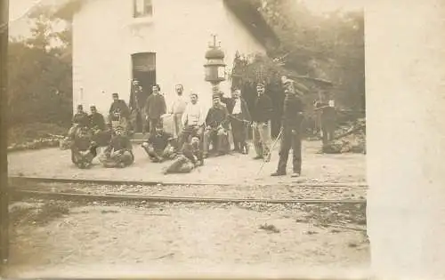 Railway station gare a identifier carte foto militaire France