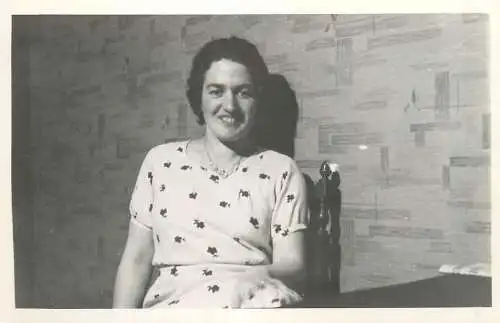 Smiling woman portrait photo postcard