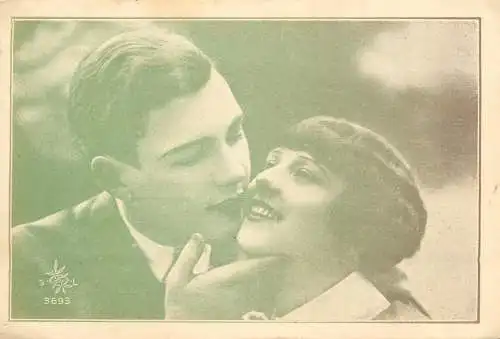 Romantic couple postcard