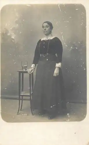 Woman portrait souvenir photo postcard