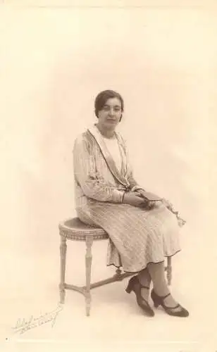 Woman portrait photo postcard