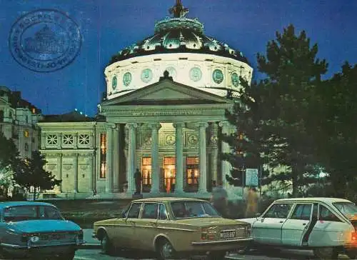 Romania Bucuresti Ateneul Roman vedere nocturna