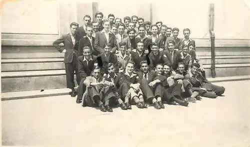 Romania school prom souvenir photo 1942 B.L.M.B.