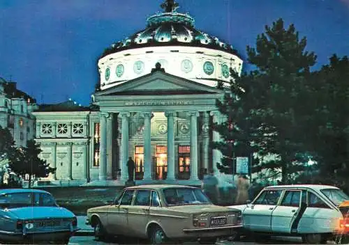 Romania Bucuresti Ateneul Roman aspect nocturn