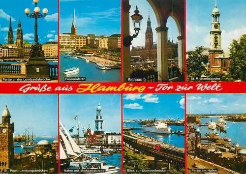 Germany Gruss aus Hamburg Tor zur Welt multi view