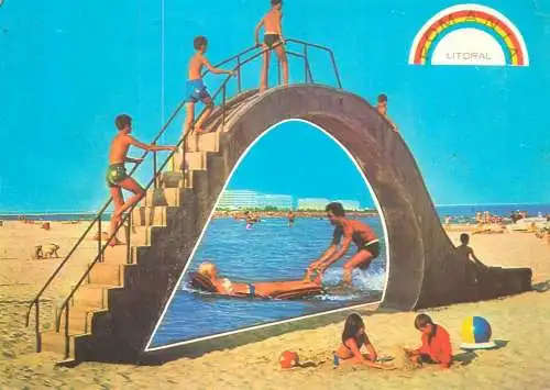 Romania littoral types and scenes children playing