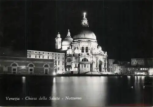 Italy Venice chiesa della Salute night view